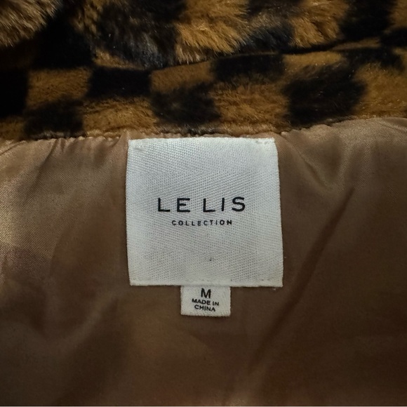 Le Lis Faux Fur Checkerboard Cropped Jacket - Picture 12 of 14